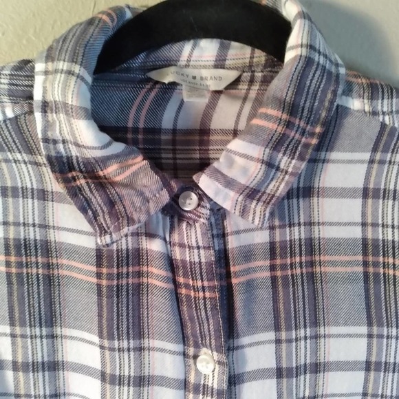 Lucky Brand Plaid Button Front Shirt Size Small - Picture 10 of 11